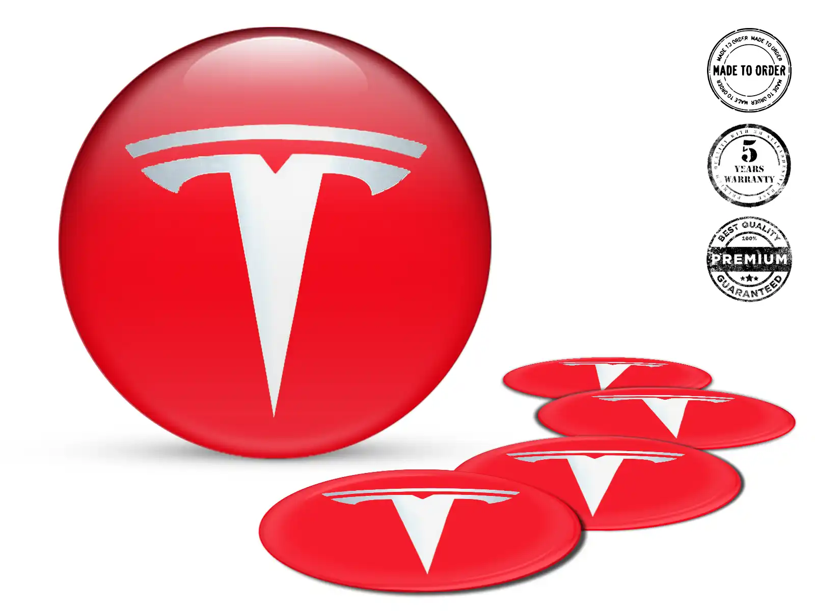 Tesla Insignias Bombadas Edición Pegatinas de Alta Calidad